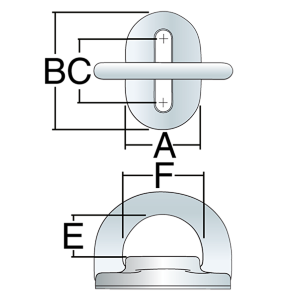 Alça Inox Dobrável Harken 3206 Carga Leve 6mm - Image 2
