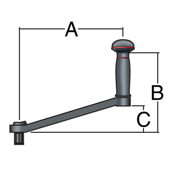 Manicaca c/ Trava Harken Carbo One Touch 241mm Manípulo Boleado - Image 3