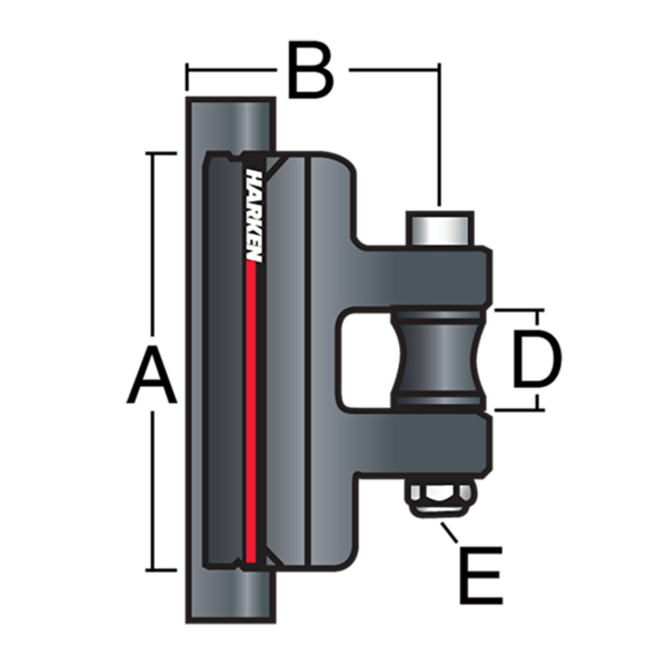 Battcar Intermediário Harken 1777 22mm Carga Leve - Imagem 3