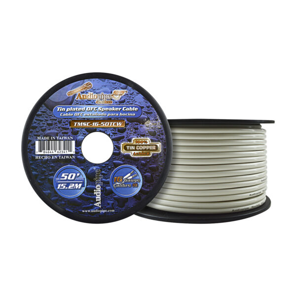 Cabo Paralelo Marítimo AudioPipe TMSC-16-50TCW Rolo 15m