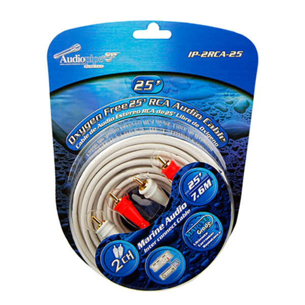 Cabo RCA Marítimo 2 Vias 7m AudioPipe IP-2RCA-25