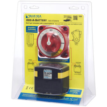 Kit Add-A-Battery Blue Sea 120A Chave Geral 5511e Relé 7610