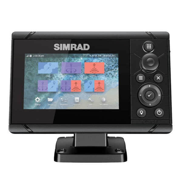 GPS Sonar Simrad Cruise 5 c/ Capa Moldura Transdutor e Carta - Image 6