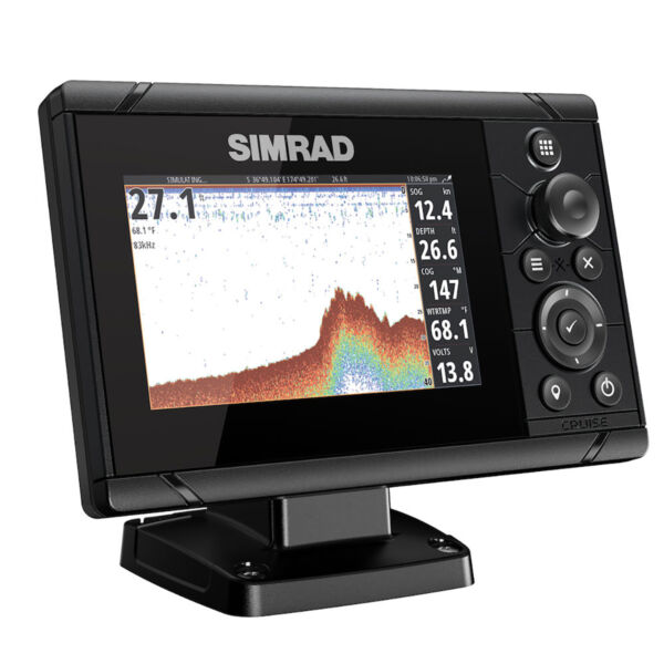 GPS Sonar Simrad Cruise 5 c/ Capa Moldura Transdutor e Carta - Image 5
