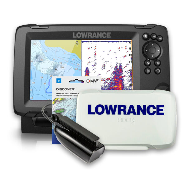 GPS Sonar Lowrance Hook Reveal 7 ROW c/ Capa e Carta Náutica