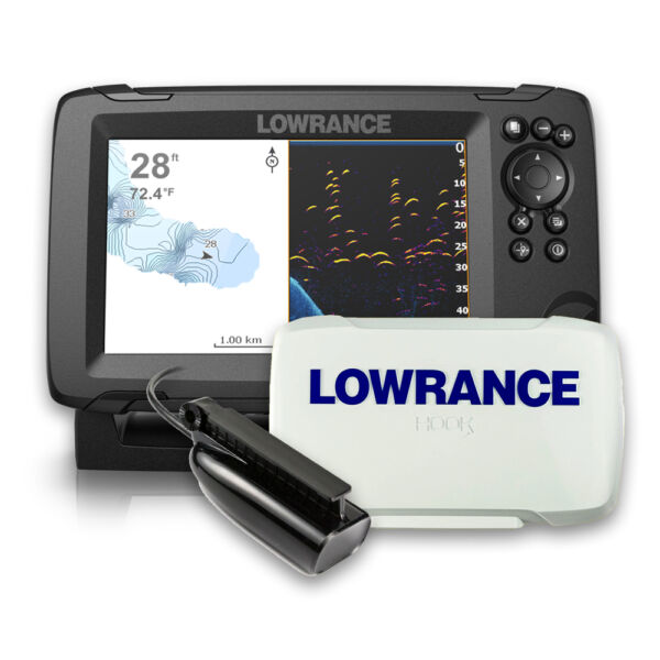 GPS Sonar Lowrance Hook Reveal 7x SS c/ Transdutor e Capa