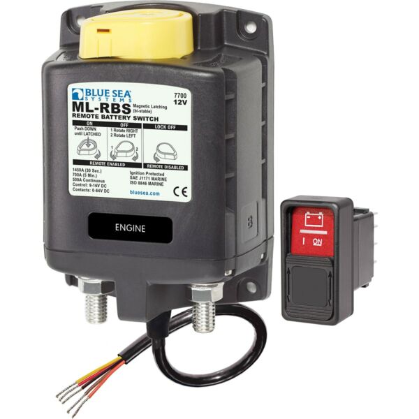 Chave Geral Remota c/ Ctrl. Manual Blue Sea ML-RBS 7700 12V