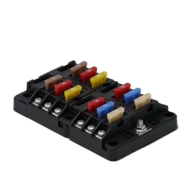 Porta Fusível Lâmina 12 Vias com LED Indicador e Tampa EGIS 8029B - Imagem 2