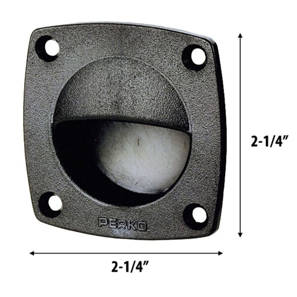 Puxador Embutido Retangular Perko 1016DP0BLK - Imagem 2