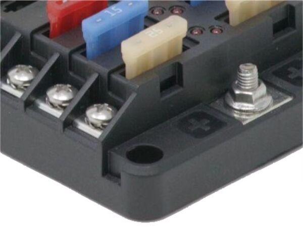 Porta Fusível Lâmina 12 Vias com LED Indicador e Tampa EGIS 8029B - Imagem 5